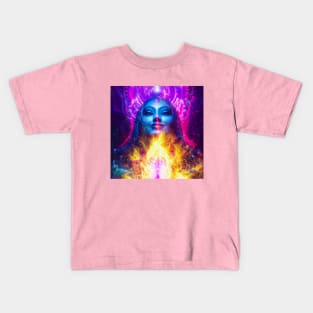 Mystic Goddess Radiating Cosmic Light Kids T-Shirt